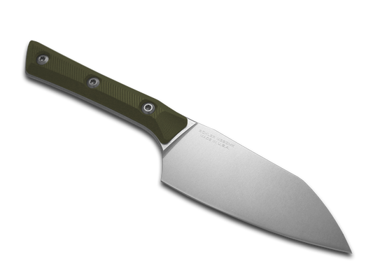 Microtech Knives, LLC™ Small Santoku Kitchen Knife 3300-10OD OD Green G10 M390MK Stainless Steel Knife