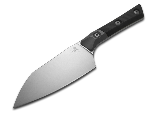 Microtech Knives, LLC™ Small Santoku Kitchen Knife 3300B-10BK Black G10 M390MK Stainless Steel Knife