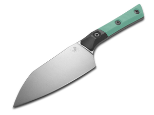 Microtech Knives, LLC™ Small Santoku Kitchen Knife 3300B-10CA Caribbean Blue G10 M390MK Stainless Steel Knife