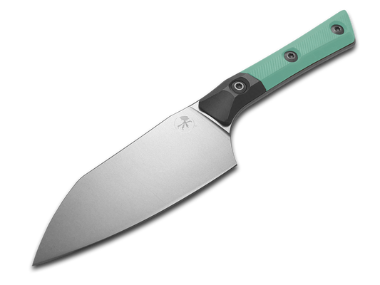 Microtech Knives, LLC™ Small Santoku Kitchen Knife 3300B-10CA Caribbean Blue G10 M390MK Stainless Steel Knife