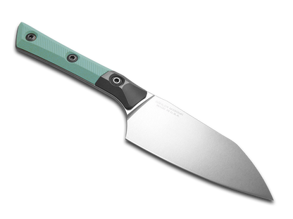 Microtech Knives, LLC™ Small Santoku Kitchen Knife 3300B-10CA Caribbean Blue G10 M390MK Stainless Steel Knife