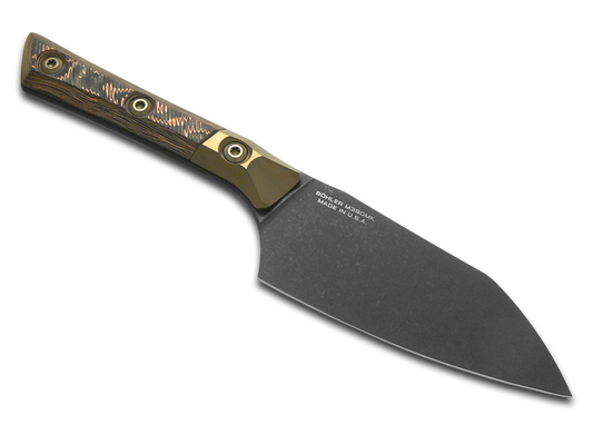 Microtech Knives, LLC™ Small Santoku Kitchen Knife 3300B-1DLCLWCFS Livewire Carbon Fiber M390MK Stainless Steel Knife