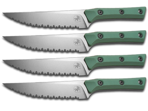 Microtech Knives, LLC™ 4-Piece Steak Knife Set 3600-12SETCA Caribbean Blue G10 M390MK Stainless Steel