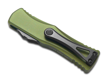 Microtech Knives, LLC™ Hera D/E OTF 702-3 OD OD Green 6061-T6 Aluminum M390 Stainless Steel Pocket Knife