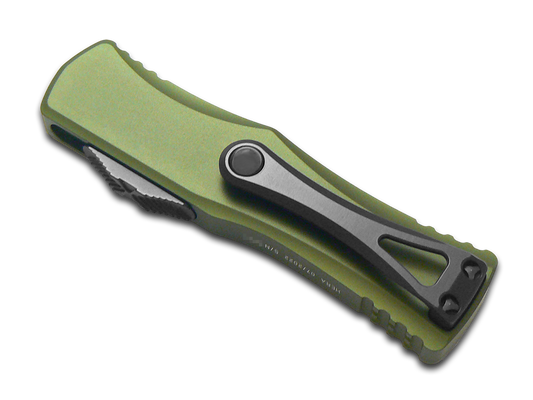 Microtech Knives, LLC™ Hera D/E OTF 702-3 OD OD Green 6061-T6 Aluminum M390 Stainless Steel Pocket Knife