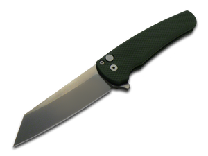 Pro-Tech Knives, LLC™ Malibu Button Lock 5406-SG Dark Green 6061-T6 Aluminum MagnaCut Stainless Steel Pocket Knife