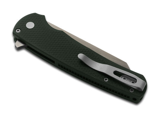 Pro-Tech Knives, LLC™ Malibu Button Lock 5406-SG Dark Green 6061-T6 Aluminum MagnaCut Stainless Steel Pocket Knife