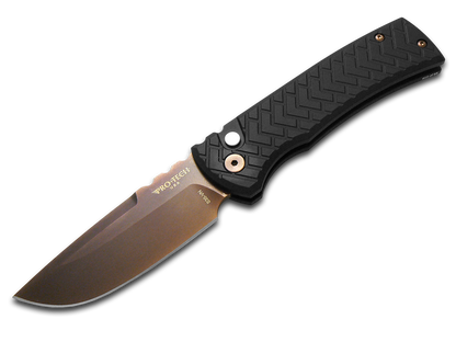 Pro-Tech Knives, LLC™ Redencion Auto BSA26 REDENCION CHAVES Black 6061-T6 Aluminum CPM S35VN Stainless Steel Pocket Knife