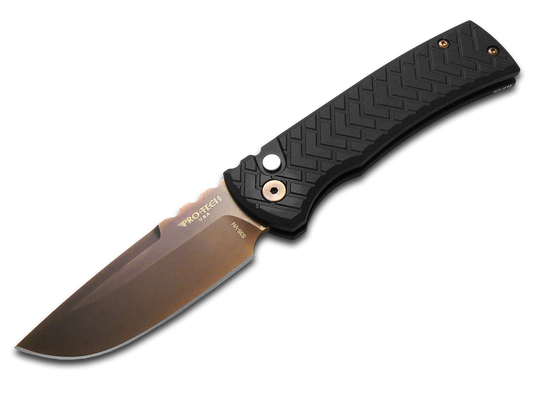 Pro-Tech Knives, LLC™ Redencion Auto BSA26 REDENCION CHAVES Black 6061-T6 Aluminum CPM S35VN Stainless Steel Pocket Knife