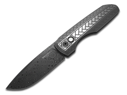 Pro-Tech Knives, LLC™ Synapse Auto SYNAPSE 2 CUST002 17-4 Steel Damascus Steel Pocket Knife