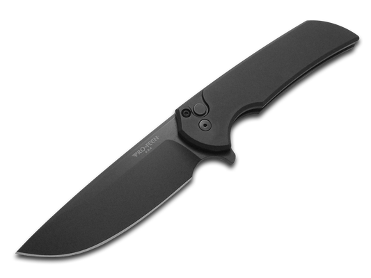 Pro-Tech Knives, LLC™ Mordax Button Lock MX103 Black Anodized 6061-T6 Aluminum MagnaCut Stainless Steel Pocket Knife