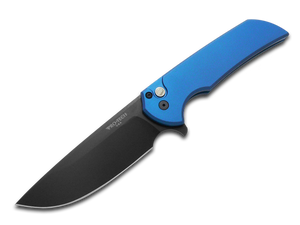 Pro-Tech Knives, LLC™ Mordax Button Lock MX103-LTD Blue Anodized 6061-T6 Aluminum MagnaCut Stainless Steel Pocket Knife
