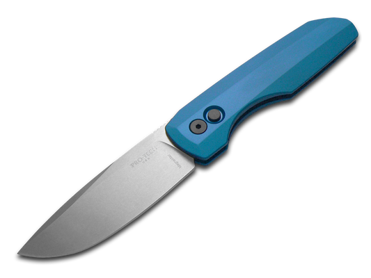 Pro-Tech Knives, LLC™ Synapse Auto VERO2101-BLUE Blue Anodized 6061-T6 Aluminum MagnaMax Stainless Steel Pocket Knife