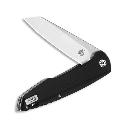 QSP Knives™ Phoenix Liner Lock 108-C Black G10 D2 Semi-Stainless Steel Pocket Knife