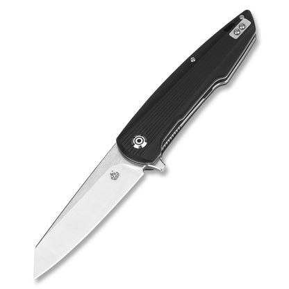 QSP Knives™ Phoenix Liner Lock 108-C Black G10 D2 Semi-Stainless Steel Pocket Knife