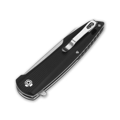 QSP Knives™ Phoenix Liner Lock 108-C Black G10 D2 Semi-Stainless Steel Pocket Knife