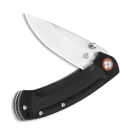 QSP Knives™ Copperhead Liner Lock 109-A Black G10 Sandvik 14C28N Stainless Steel Pocket Knife