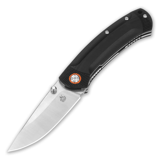 QSP Knives™ Copperhead Liner Lock 109-A Black G10 Sandvik 14C28N Stainless Steel Pocket Knife