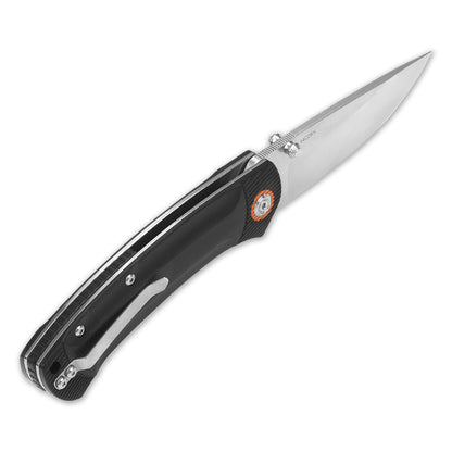QSP Knives™ Copperhead Liner Lock 109-A Black G10 Sandvik 14C28N Stainless Steel Pocket Knife