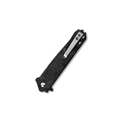 QSP Knives™ Mamba Liner Lock 111-A2 Black Shredded Carbon Fiber VG10 Stainless Steel Pocket Knife