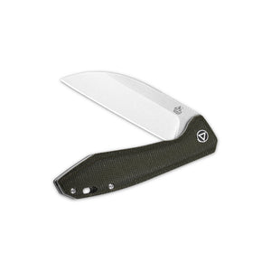 QSP Knives™ Pelican Liner Lock 118-E1 Green Micarta CPM S35VN Stainless Steel Pocket Knife