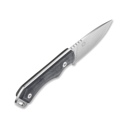 QSP Knives™ Workaholic Fixed Blade 124-B Black Micarta Bohler N690 Stainless Steel Knife