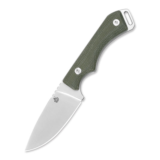 QSP Knives™ Workaholic Fixed Blade 124-D Green Micarta Bohler N690 Stainless Steel Knife