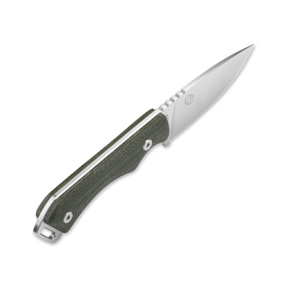 QSP Knives™ Workaholic Fixed Blade 124-D Green Micarta Bohler N690 Stainless Steel Knife