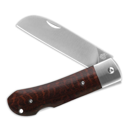 QSP Knives™ Worker Lockback 128-C Snakewood Bohler N690 Stainless Steel Pocket Knife