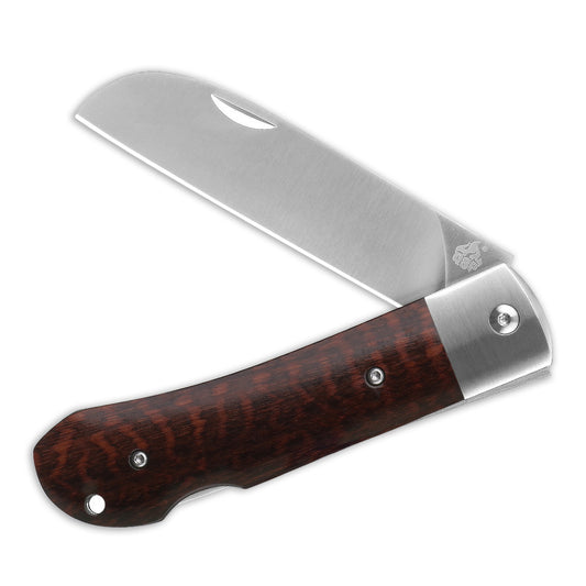 QSP Knives™ Worker Lockback 128-C Snakewood Bohler N690 Stainless Steel Pocket Knife