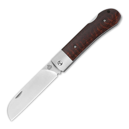 QSP Knives™ Worker Lockback 128-C Snakewood Bohler N690 Stainless Steel Pocket Knife