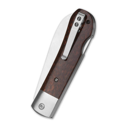 QSP Knives™ Worker Lockback 128-C Snakewood Bohler N690 Stainless Steel Pocket Knife