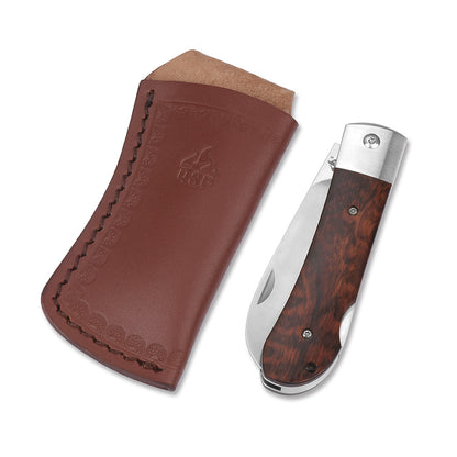 QSP Knives™ Worker Lockback 128-C Snakewood Bohler N690 Stainless Steel Pocket Knife