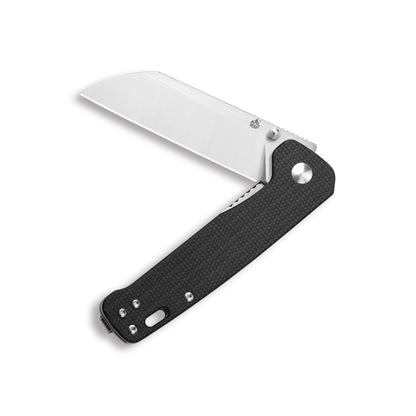 QSP Knives™ Penguin Liner Lock 130-I Black Micarta D2 Semi-Stainless Steel Pocket Knife