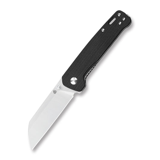 QSP Knives™ Penguin Liner Lock 130-I Black Micarta D2 Semi-Stainless Steel Pocket Knife
