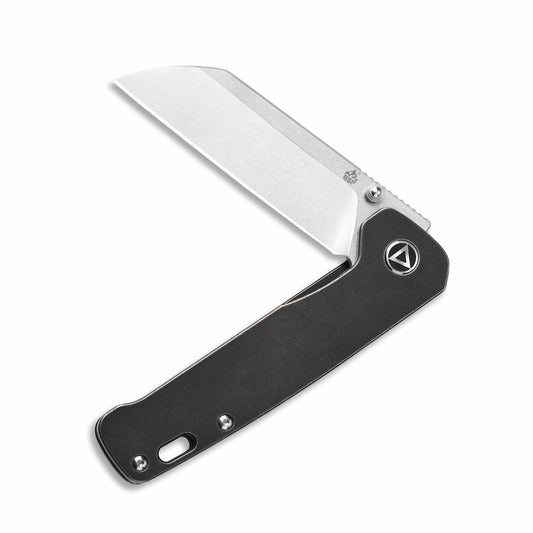 QSP Knives™ Penguin Liner Lock 130-N Black Titanium 154CM Stainless Steel Pocket Knife