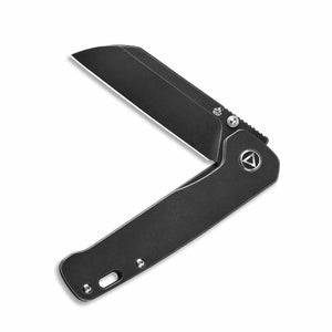 QSP Knives™ Penguin Liner Lock 130-O Black Titanium 154CM Stainless Steel Pocket Knife