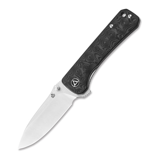 QSP Knives™ Hawk Liner Lock 131-C Black Marbled Carbon Fiber CPM S35VN Stainless Steel Pocket Knife