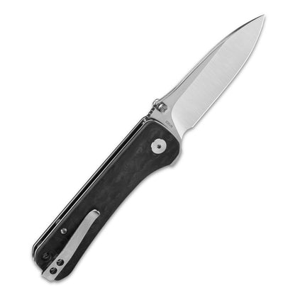 QSP Knives™ Hawk Liner Lock 131-C Black Marbled Carbon Fiber CPM S35VN Stainless Steel Pocket Knife