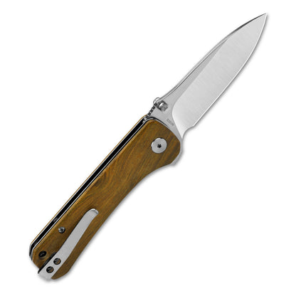 QSP Knives™ Hawk Liner Lock 131-D Verawood CPM S35VN Stainless Steel Pocket Knife