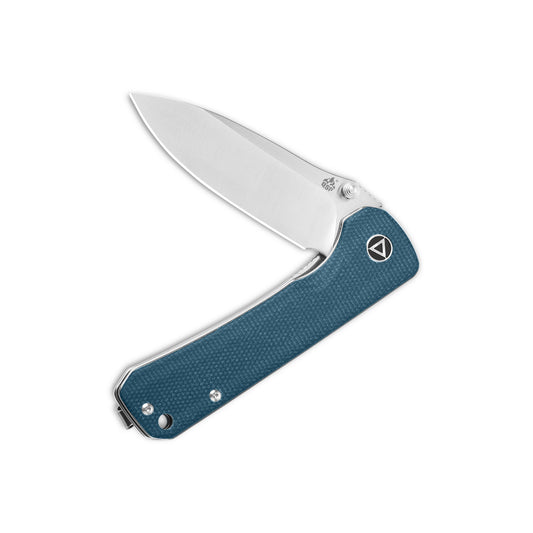 QSP Knives™ Hawk Liner Lock 131-I Blue Micarta Sandvik 14C28N Stainless Steel Pocket Knife