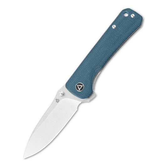 QSP Knives™ Hawk Liner Lock 131-I Blue Micarta Sandvik 14C28N Stainless Steel Pocket Knife
