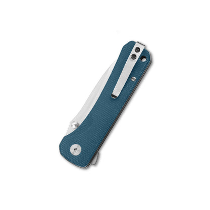 QSP Knives™ Hawk Liner Lock 131-I Blue Micarta Sandvik 14C28N Stainless Steel Pocket Knife