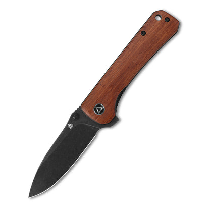 QSP Knives™ Hawk Liner Lock 131-O2 Mkuruti Wood Sandvik 14C28N Stainless Steel Pocket Knife