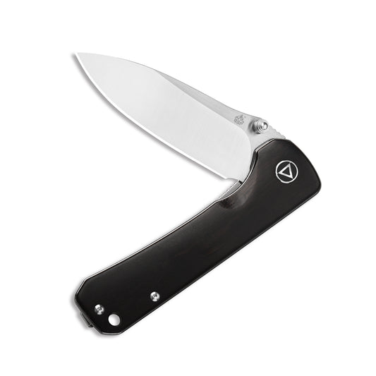 QSP Knives™ Hawk Liner Lock 131-P1 Ebony Wood Sandvik 14C28N Stainless Steel Pocket Knife