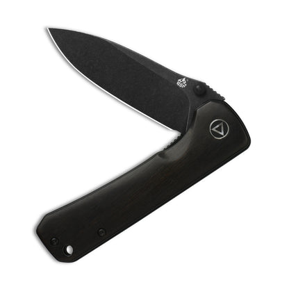 QSP Knives™ Hawk Liner Lock 131-P2 Ebony Wood Sandvik 14C28N Stainless Steel Pocket Knife