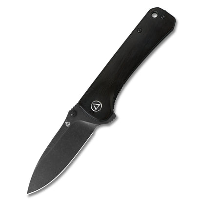 QSP Knives™ Hawk Liner Lock 131-P2 Ebony Wood Sandvik 14C28N Stainless Steel Pocket Knife