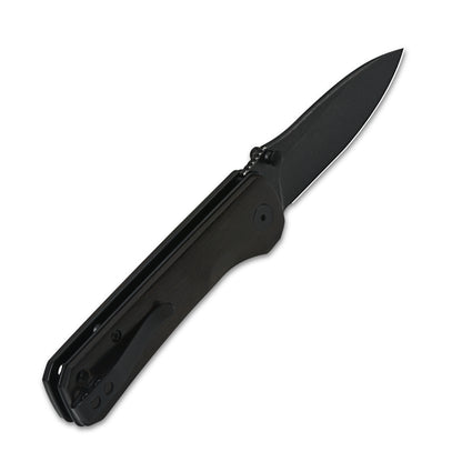 QSP Knives™ Hawk Liner Lock 131-P2 Ebony Wood Sandvik 14C28N Stainless Steel Pocket Knife