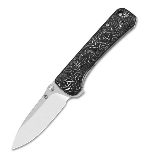 QSP Knives™ Hawk Liner Lock 131-R Aluminum Carbon Fiber CPM S35VN Stainless Steel Pocket Knife