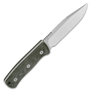 QSP Knives™ Bison Fixed Blade 134-C Green Micarta D2 Semi-Stainless Steel Knife
